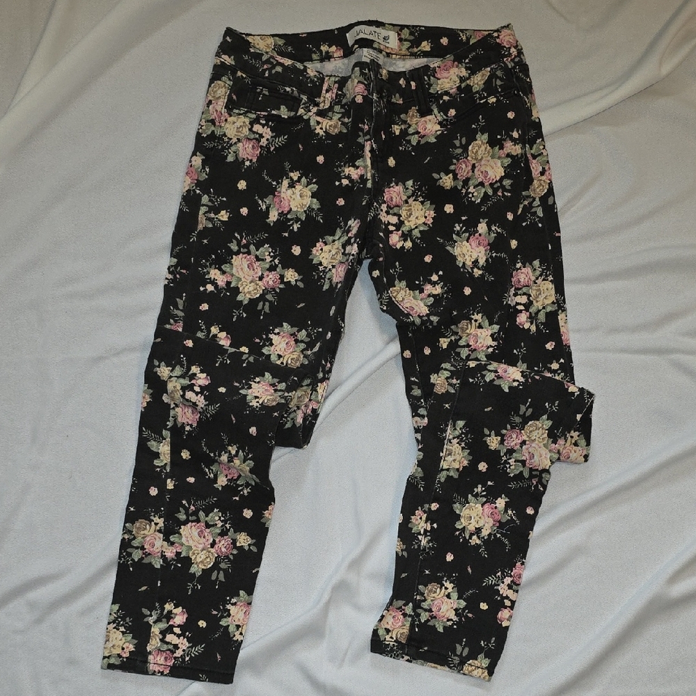 Floral Black Women's Jeans